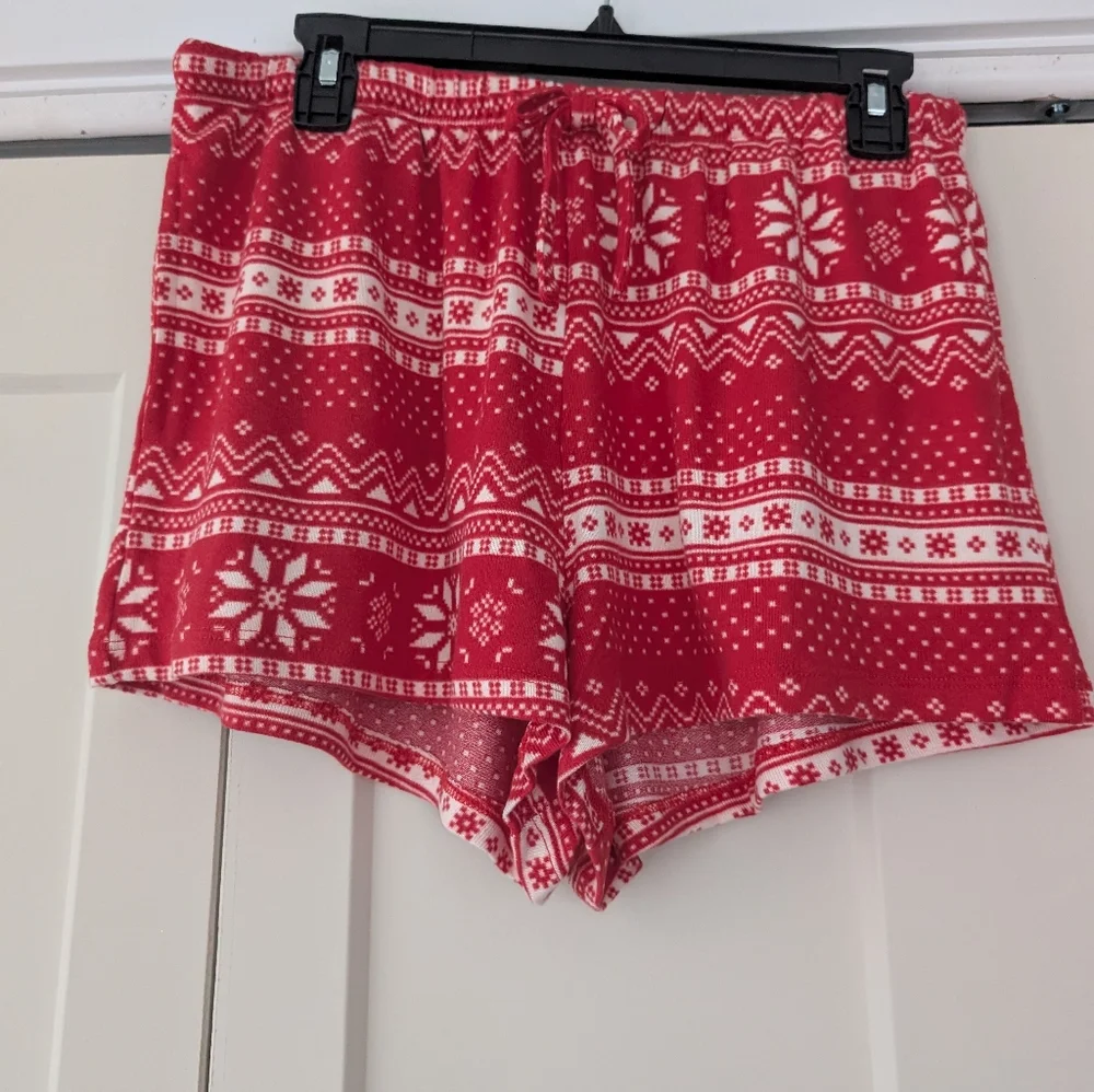 Abound Red and White Snowflake Pajama Set